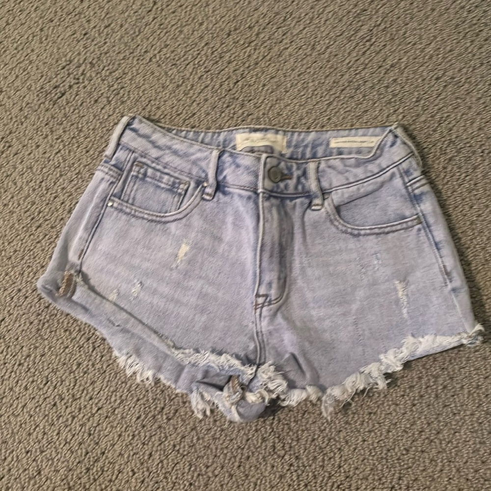 pacsun light wash jean shorts